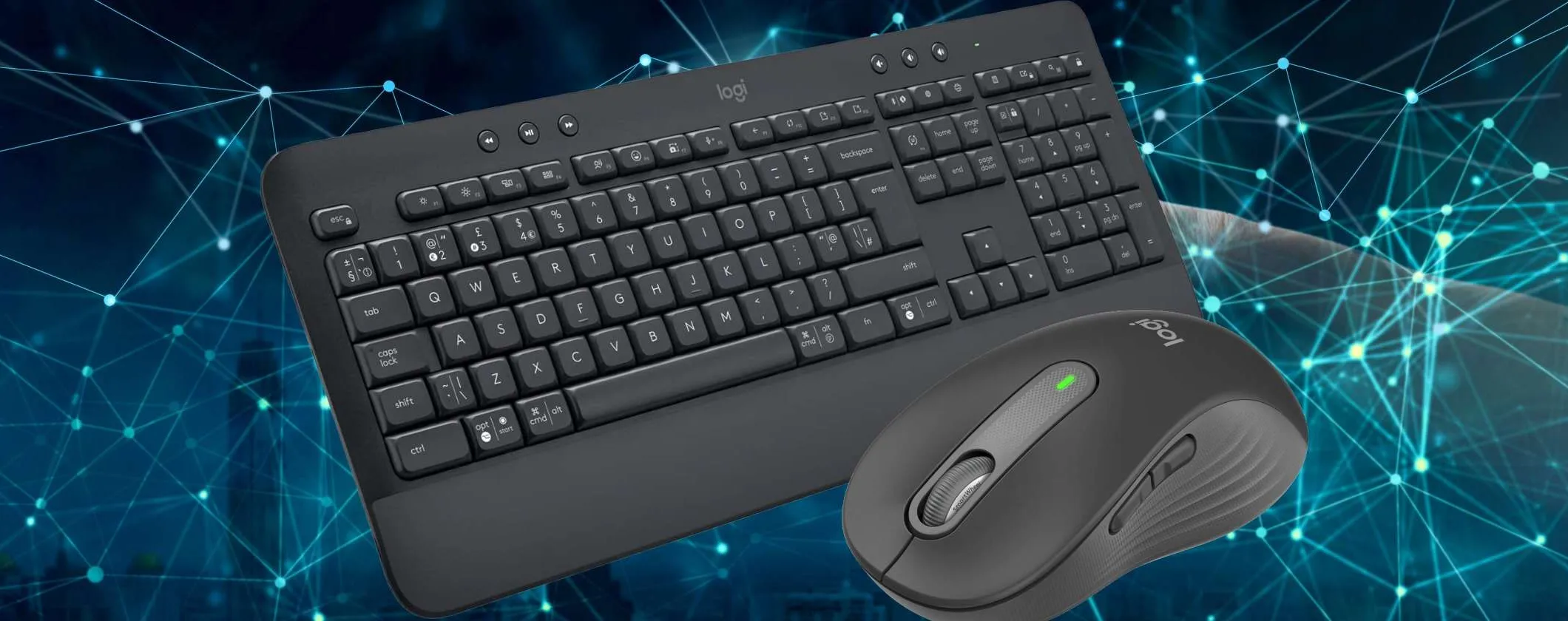 Logitech Signature M650 più tastiera wireless con poggiapolsi a un super prezzo