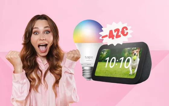 Echo Show 5 + lampadina smart TP-Link a un prezzo WOW (-42%)