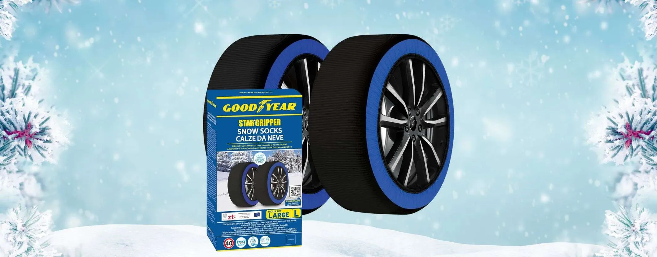 Meglio delle catene: le calze da neve Goodyear sono omologate e in FORTE SCONTO
