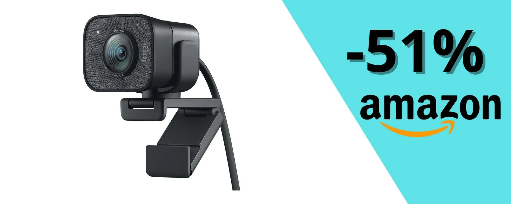 Webcam Logitech StreamCam a soli 80,49€: live streaming come un vero professionista