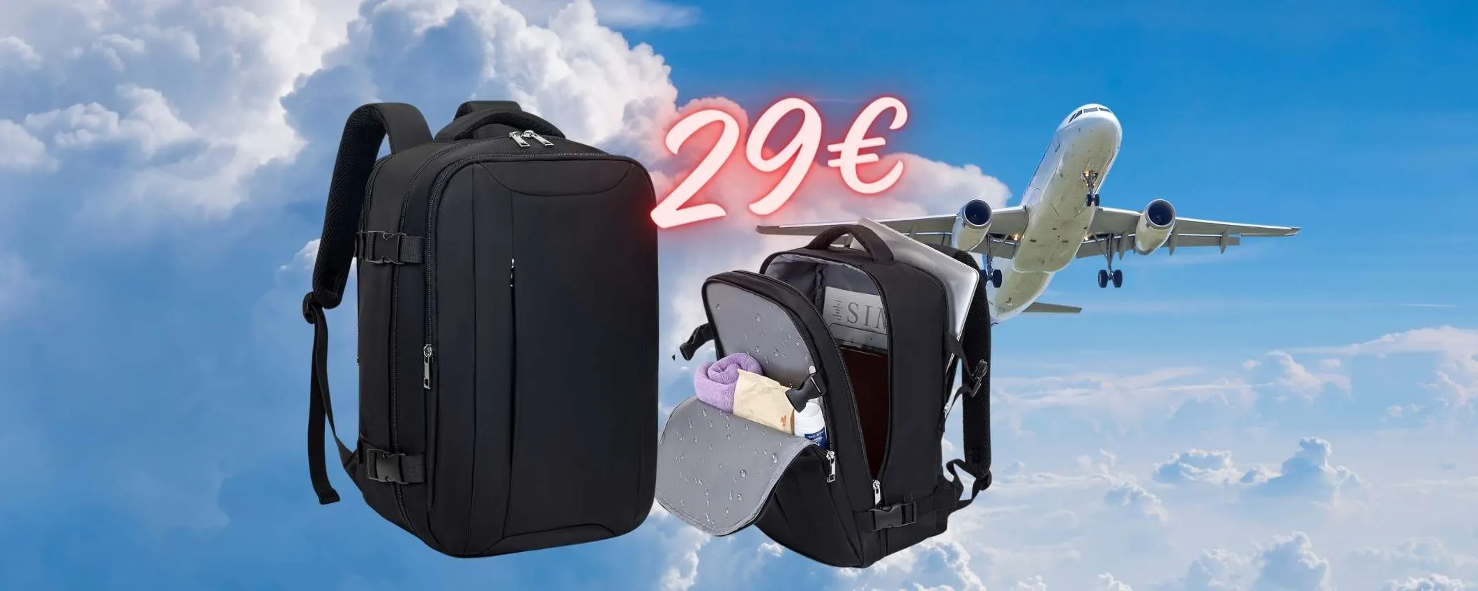 Viaggia su Ryanair con questo zaino tuo a 29€ e di ADDIO a tasse extra