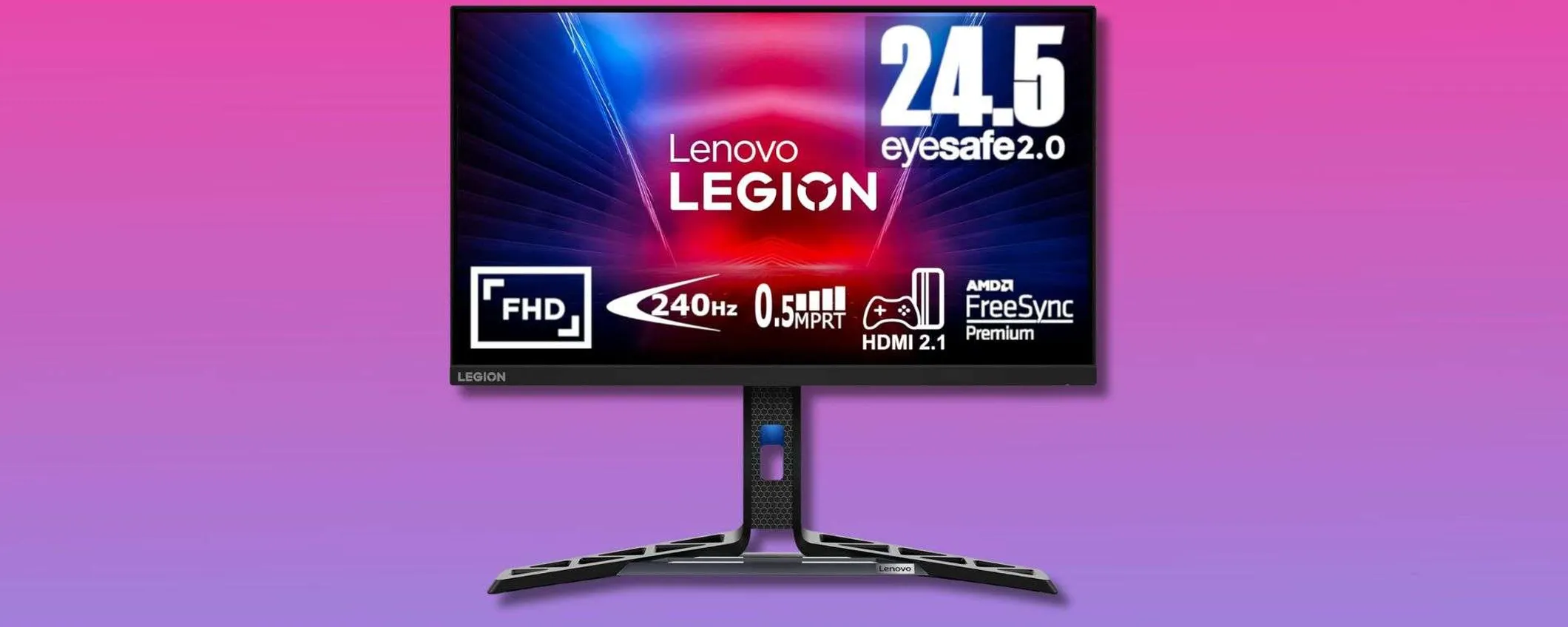 Lenovo Legion R25f-30: monitor gaming 240Hz a 129,99€, sconto del 19%