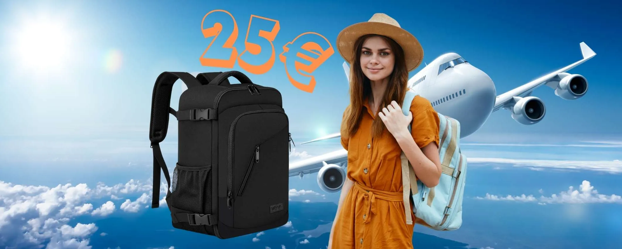 Solo 25€ e puoi dire addio a costi spropositati sui viaggi Ryanair con questo zaino