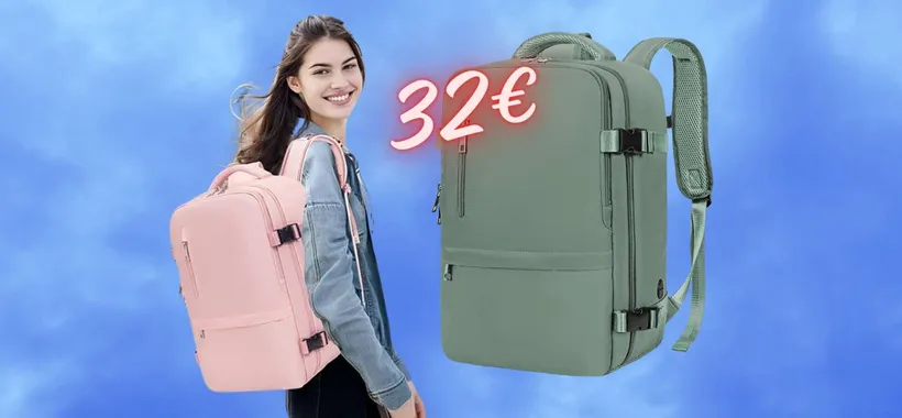 Bagaglio a mano GRATIS su Ryanair: ti basta questo zaino tuo a 32€