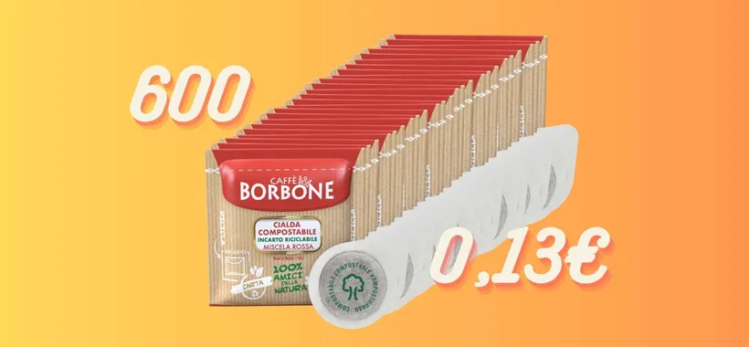 600 Cialde Caffè Borbone a soli 0,13€ su eBay: l'espresso per tutti