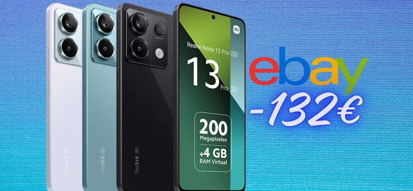 Redmi Note 13 Pro 5G (8/265GB) con fotocamera da 200MP a 132€ in MENO