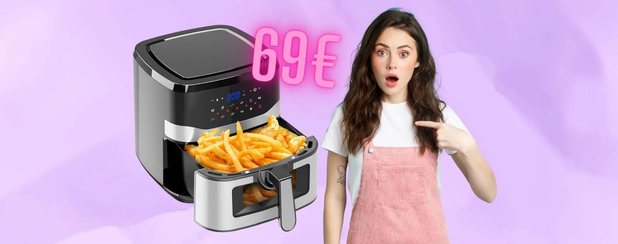 Offerta bomba su Amazon: friggitrice ad aria da 8,5L a soli 69€