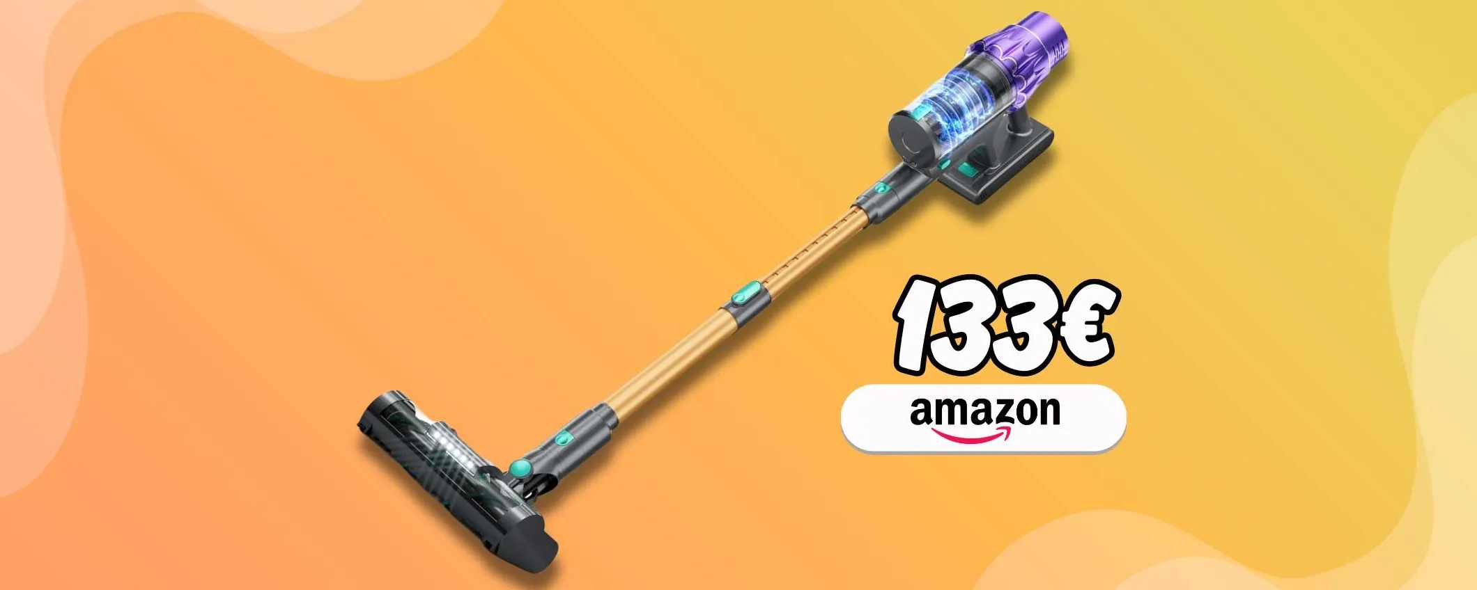 A tutta forza le pulizie con l'aspirapolvere senza fili 50KPA (-107€)