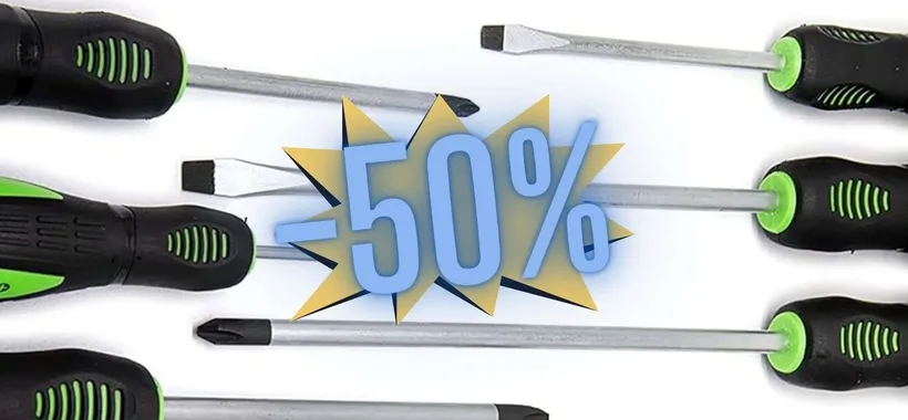 Cacciaviti PROFESSIONALI con sconto 50%: kit di 9 con custodia a 13,99€