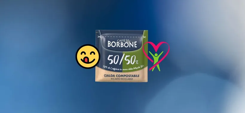Cialde Caffè Borbone Light: 50% di caffeina in meno, 100% di gusto in più