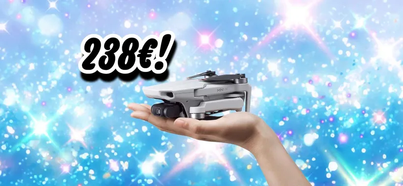 Solo 238€ per il Drone DJI Mini 4K su Amazon, anche tasso zero
