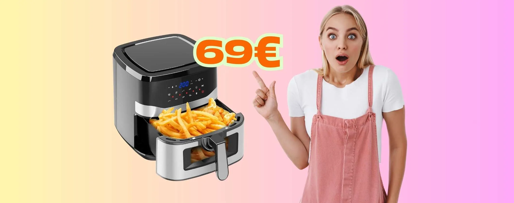 Piatti sani, squisiti e con zero fatica grazie a questa friggitrice ad aria a 69€