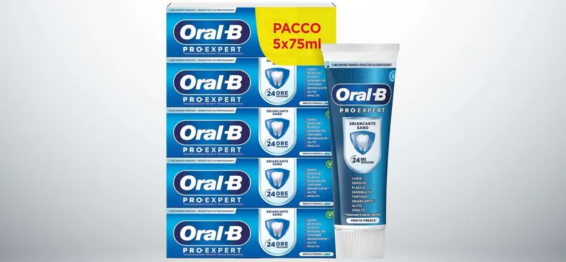 Dentifricio Oral-B Sbiancante: prezzo SCORTA su Amazon