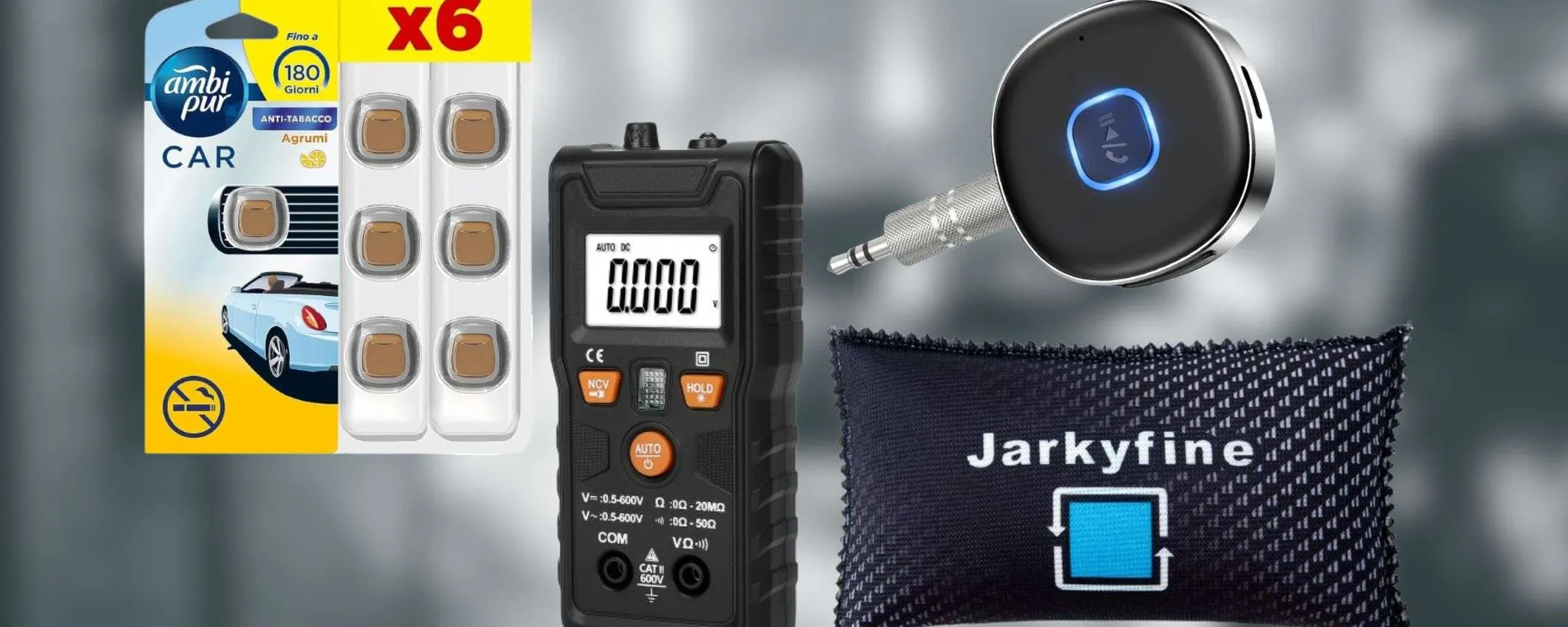 Accessori per auto a prezzo SBRICIOLATO su Amazon: tutto da 6€ a meno di 20€