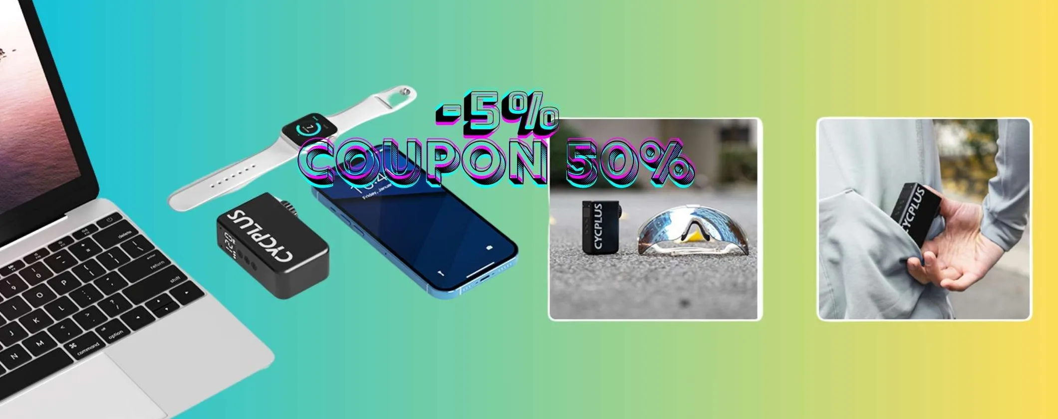 Mini Pompa Elettrica TASCABILE per bici: -5% e Coupon 50%