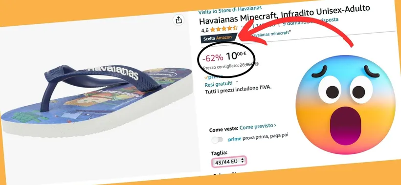 Havaianas a partire da 10€ su Amazon: sconti fino al 62%, prezzi BOMBA