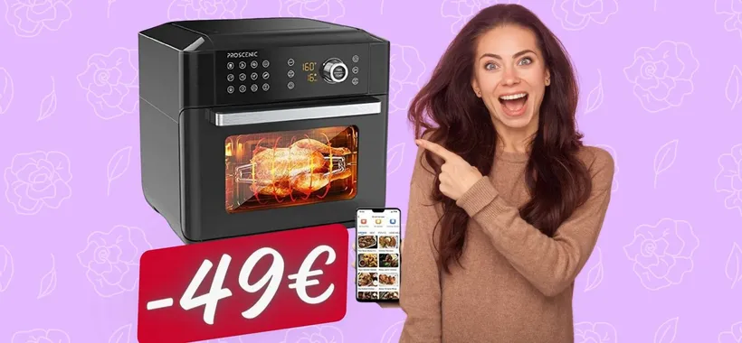 Proscenic T31: friggitrice ad aria da 15L e 12 programmi a 49€ in MENO