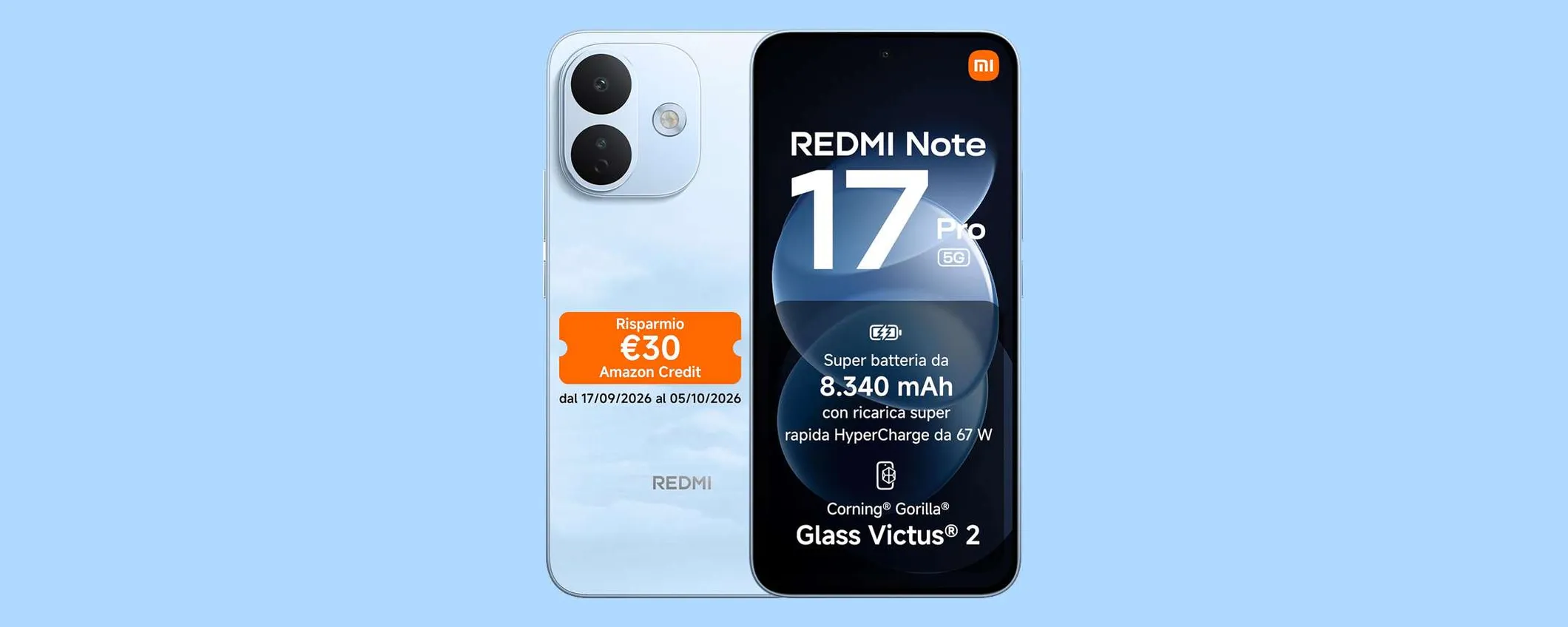 Redmi Note 17 Pro (12/256 GB) in offerta lancio: oltre 100€ di sconto e batteria assurda