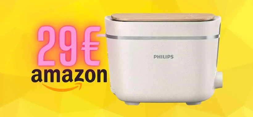 Tostapane Philips con 8 livelli di doratura e griglia integrata tuo a soli 29€