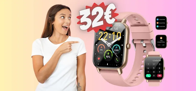 Smartwatch elegante con risposta chiamate a SOLI 32€ in PROMO Amazon