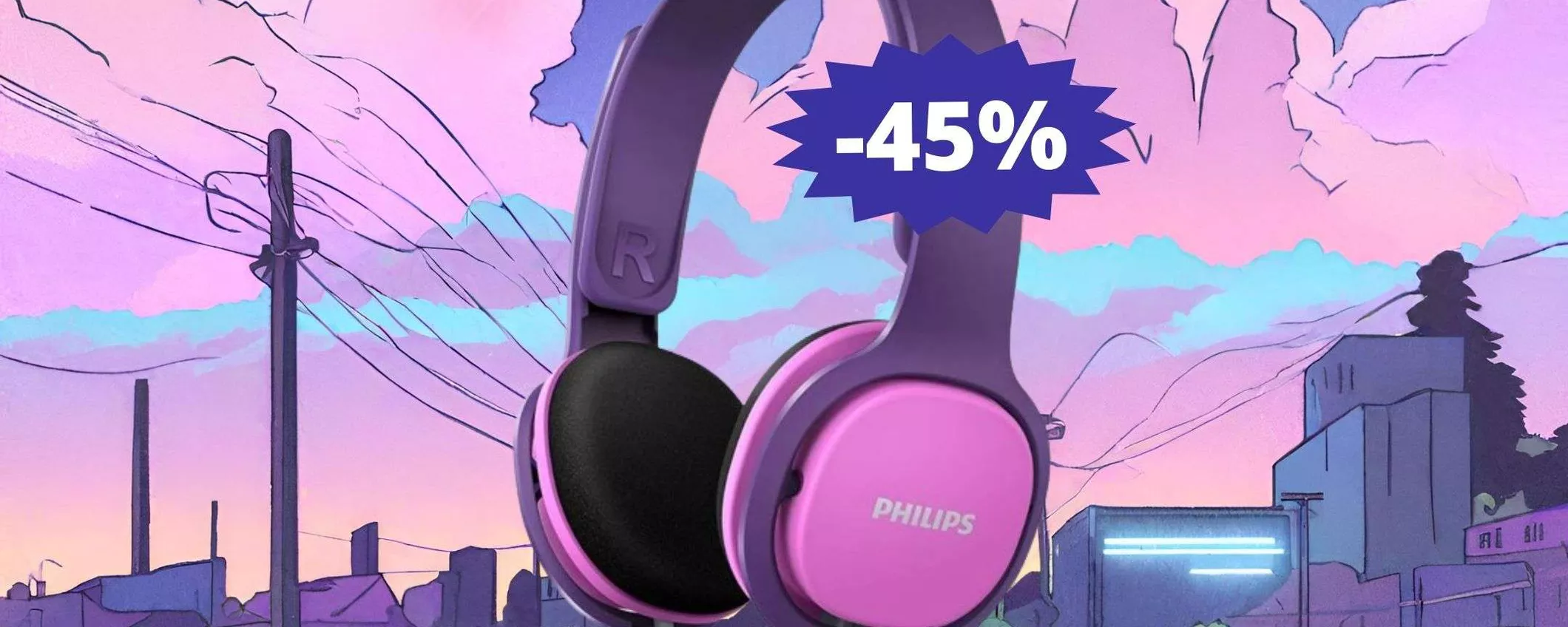 Cuffie Philips Kids: sconto FOLLE del 45% su Amazon