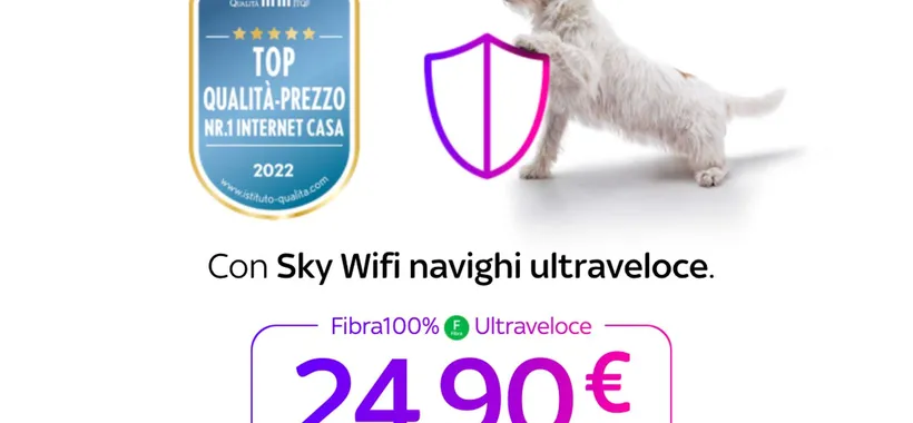 Sky WiFi: Promo Fibra a soli 24,90€ al mese