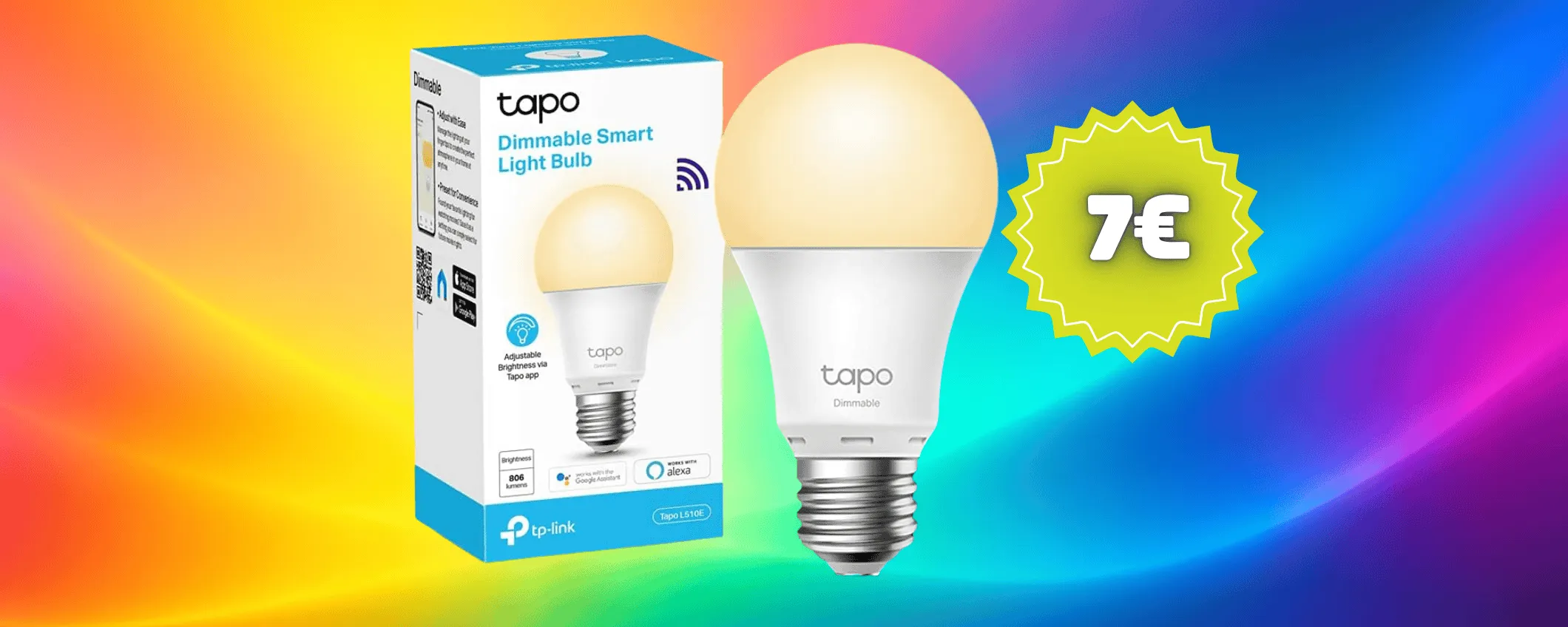Lampadine smart E27: soli 7€ in offerta Amazon per casa collegata
