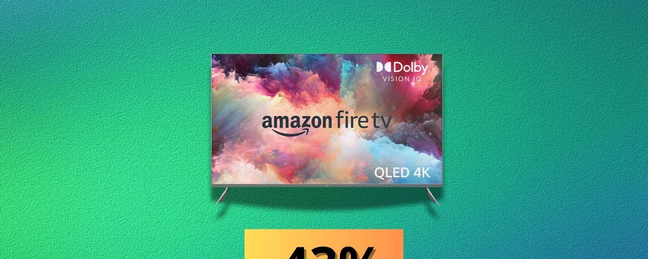Amazon Fire TV Omni QLED: Smart TV 4K con Alexa, sconto del 43%