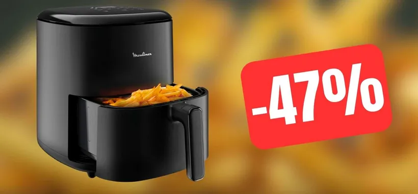 Cuoci di TUTTO con la friggitrice ad aria Moulinex in offerta Amazon (-47%)