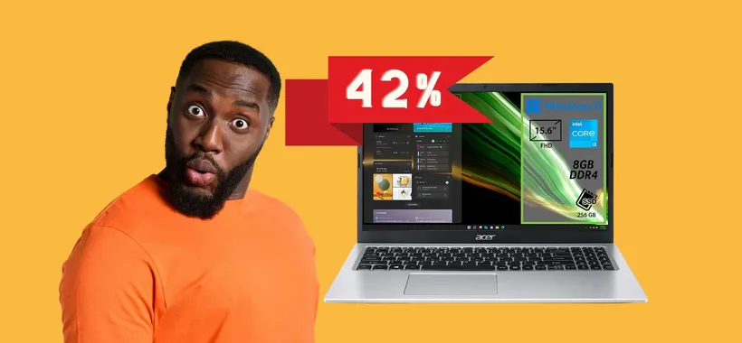 Acer Aspire 3: prezzo SCONVOLGENTE su Amazon (-230€)