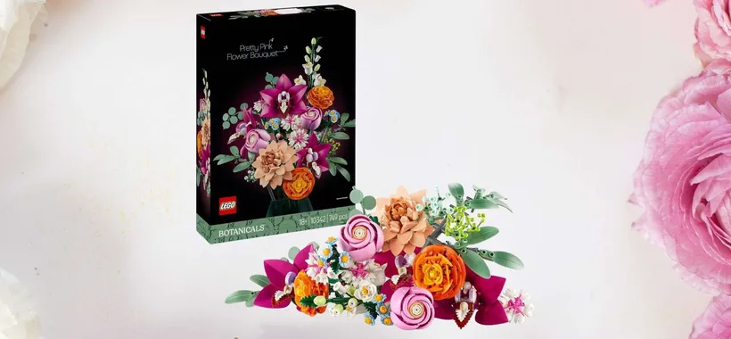 Il Bouquet LEGO di fiori rosa è in OFFERTA LAMPO su Amazon (-24%)