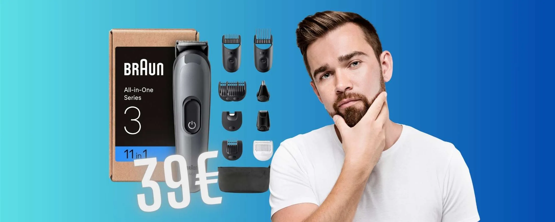 Braun All-In-One Series 3: barba e capelli perfetti con appena 39€