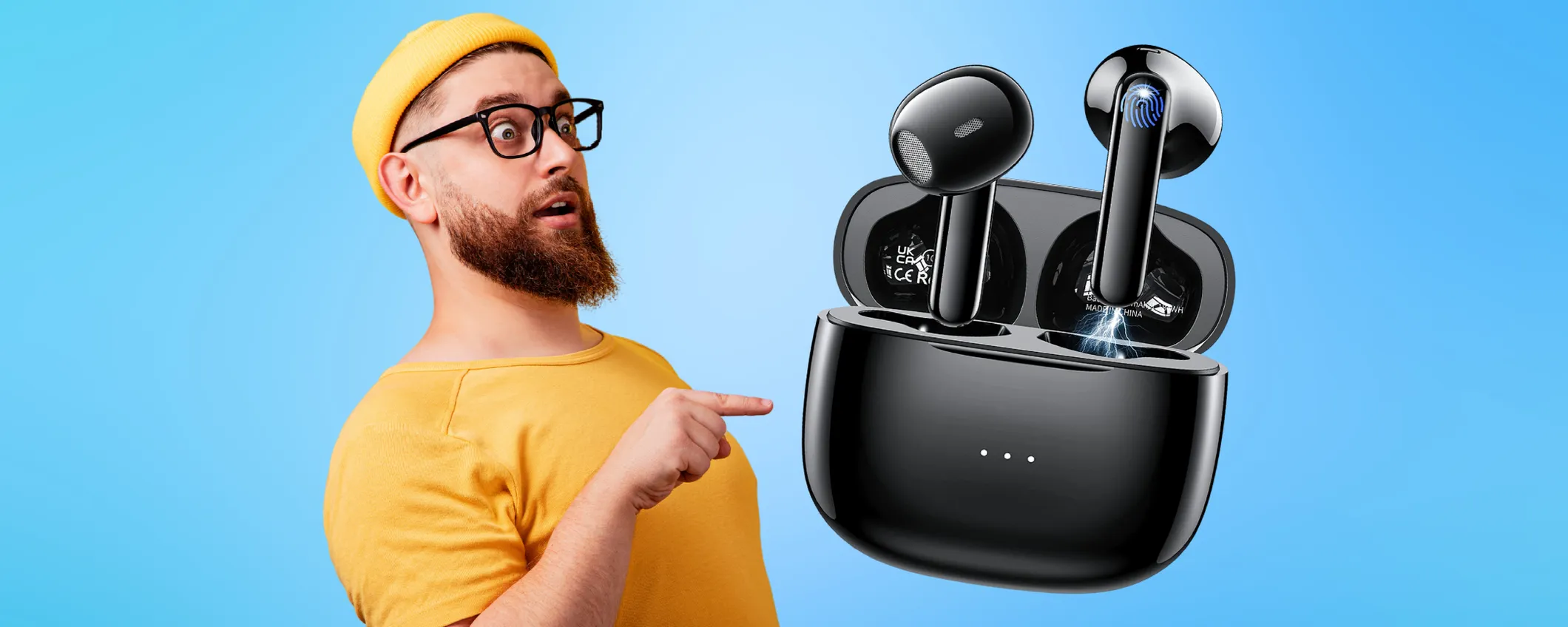 Con questi Auricolari Wireless hai 36 ore di ascolto ad un prezzo minimo
