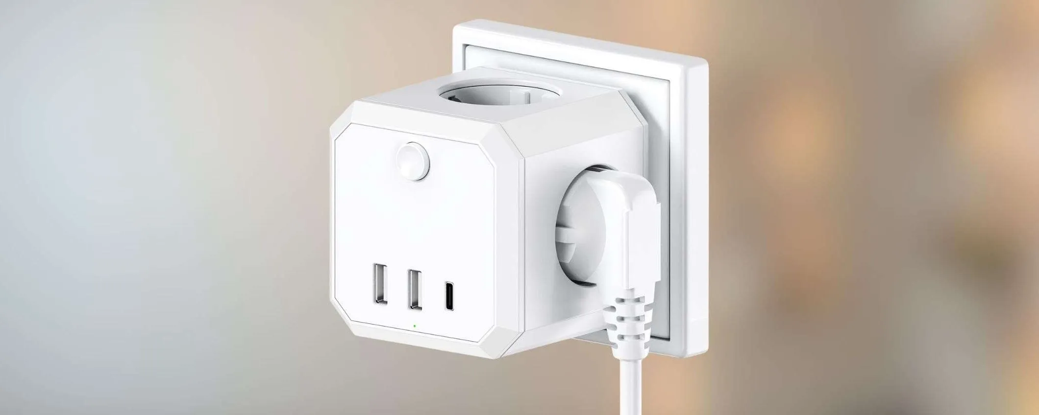 Multipresa con USB 7-in-1 ultra compatta a soli 13 euro: la GENIALATA in sconto su Amazon