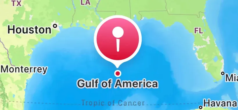Anche su Apple Maps Golfo del Messico diventa Golfo d'America