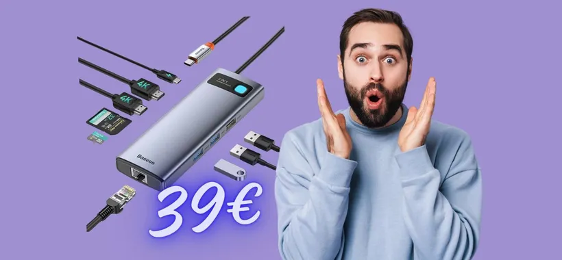 Docking Station 9 in 1: TUTTE le PORTE che vuoi a 39€ (Amazon)
