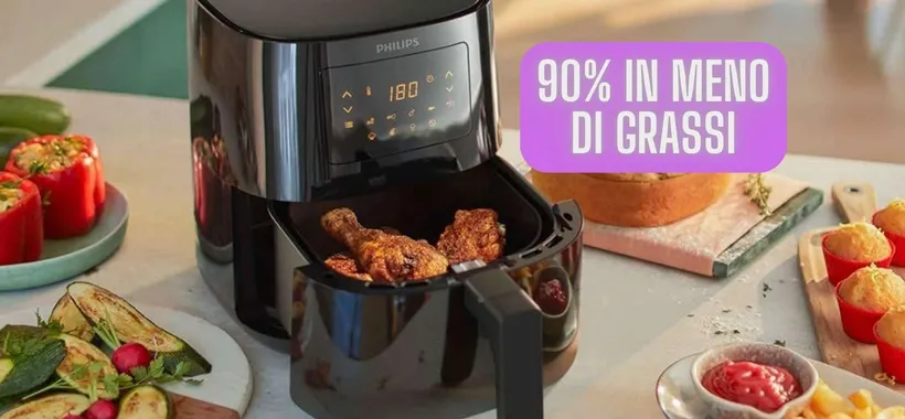 Philips Airfryer Essential da 4,1L: cucina con il 90% in meno di grassi
