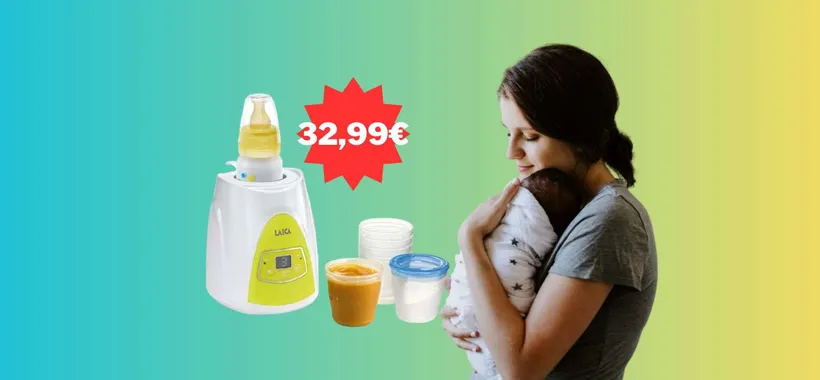 Scaldabiberon e scaldapappe digitale 2 in 1 in offerta a 32,99 euro da MediaWorld