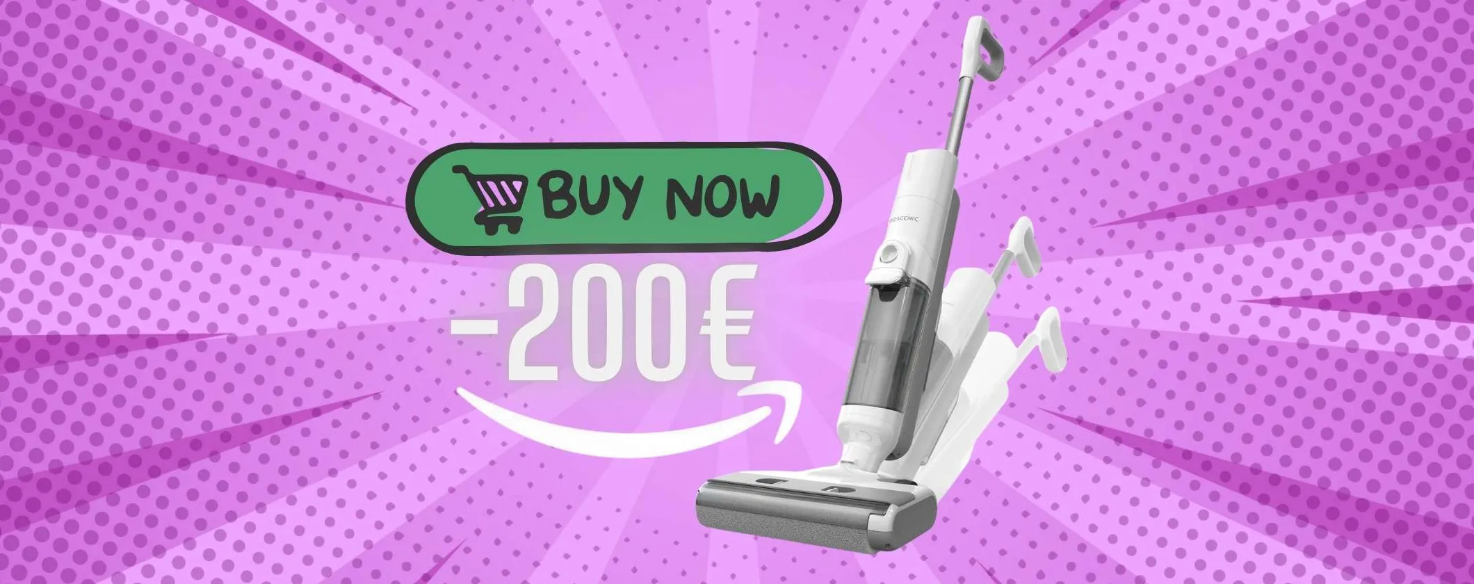 Proscenic F10 Ultra: aspira e lava in una passata con autonomia da 1ora (-200€)