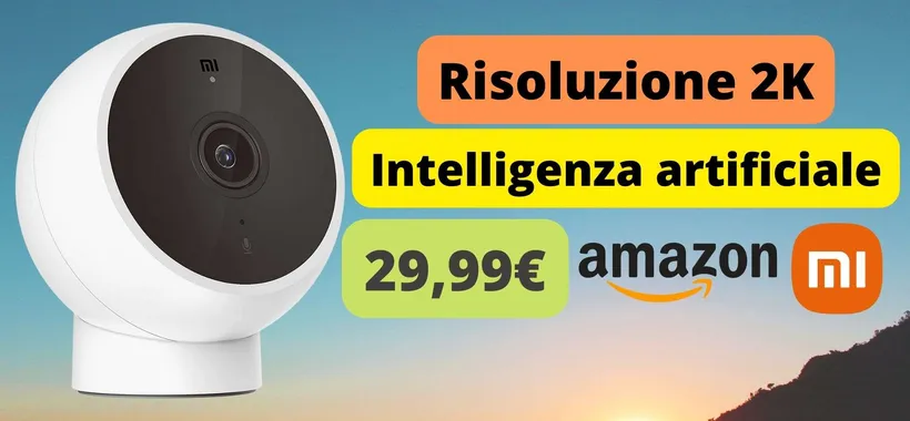 Xiaomi: camera di sicurezza 2K con intelligenza artificiale a 29€