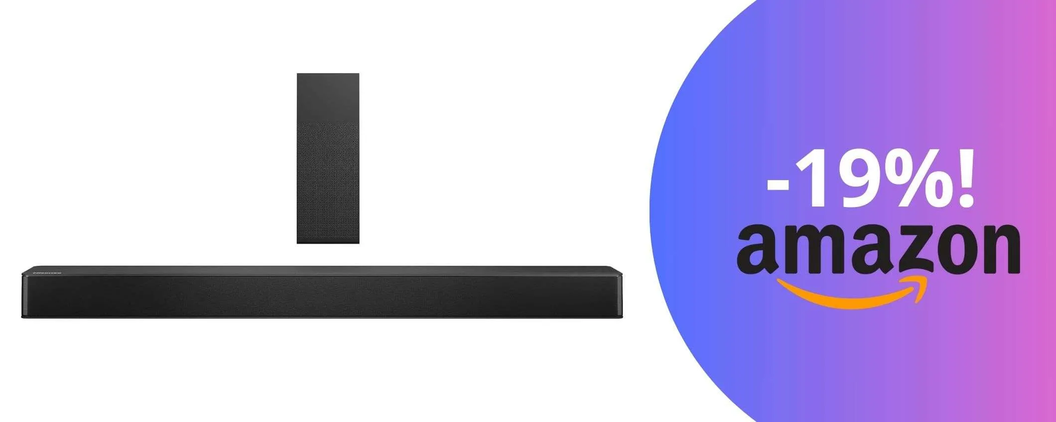 La soundbar moderna e d'alta qualità a prezzo imbattibile: l'offerta da non perdere