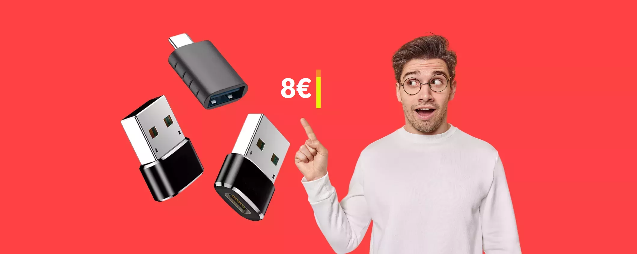 Con appena 8€ prendi un TRIS di adattatori USB indispensabili