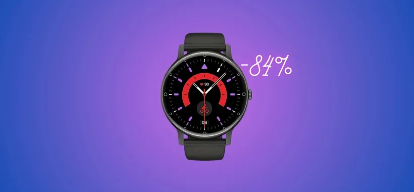 Smartwatch INTELLIGENTE con chiamate, sport e salute a 16€