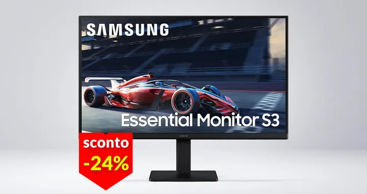 Monitor FullHD Samsung 24'' a prezzo stracciato: solo 89€, con Modalità Gioco