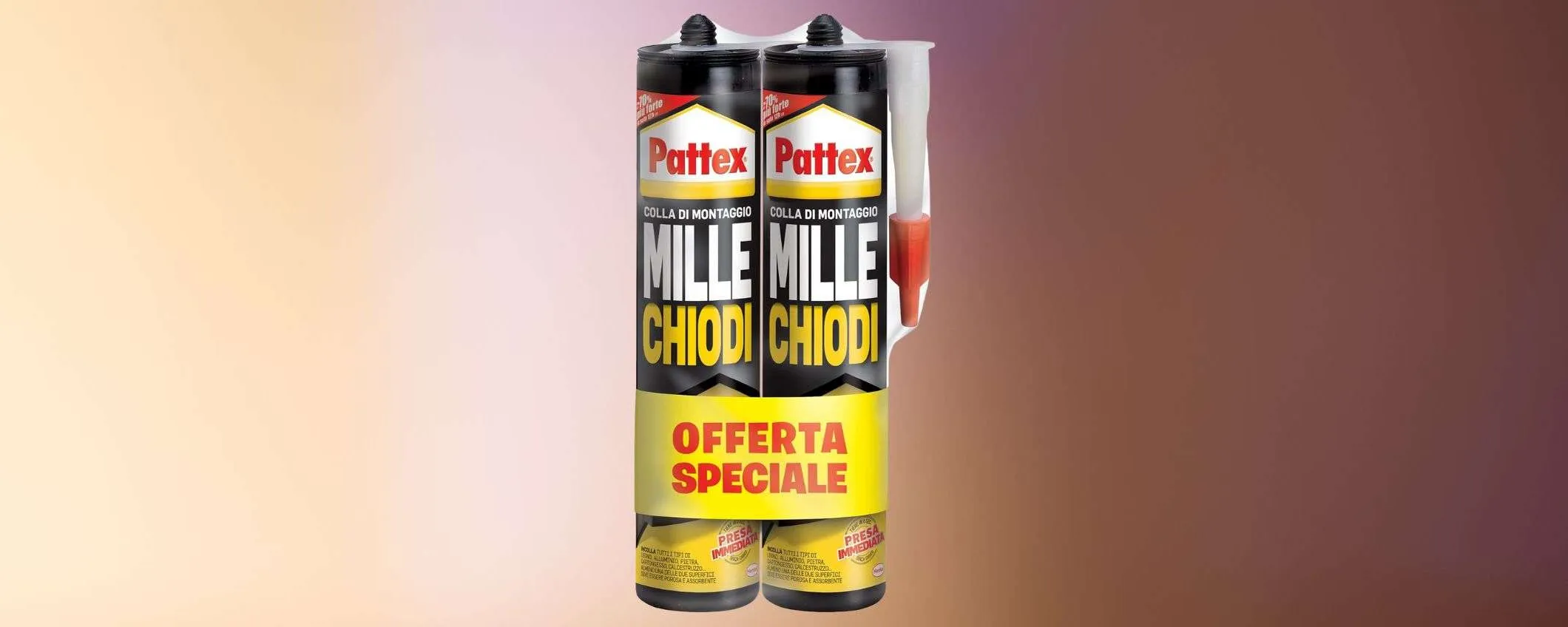 Pattex Millechiodi Forte e Rapido: risparmia il 30% sul pacco da 2