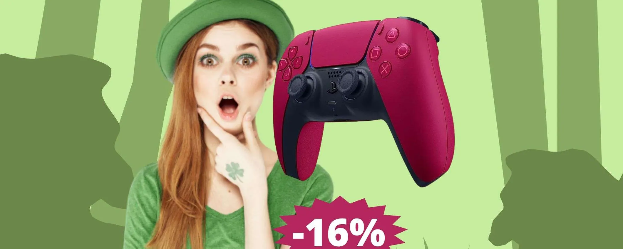 Controller DualSense PS5: prezzo BOMBA per la colorazione Cosmic Red