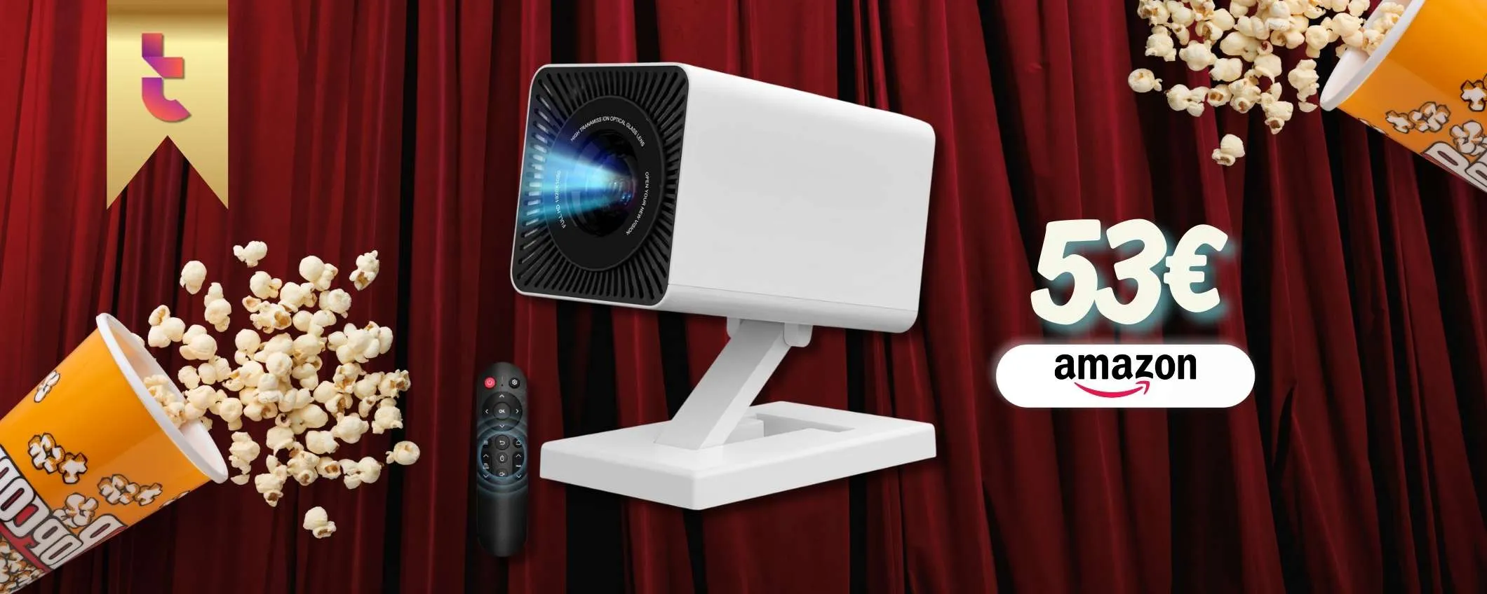Mini proiettore trasforma la sala in un CINEMA, 53€ e app integrate