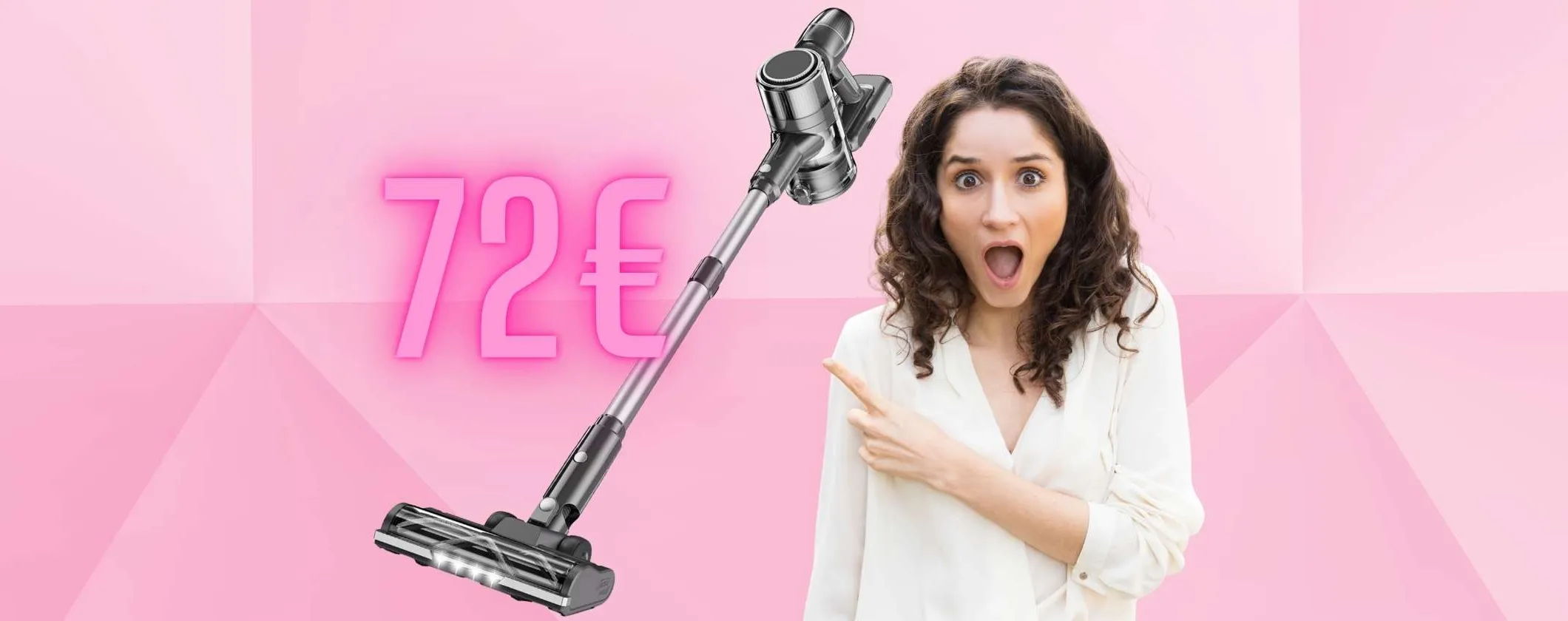 Scopa elettrica da 35000Pa con tanti accessori inclusi oggi tua a soli 72€