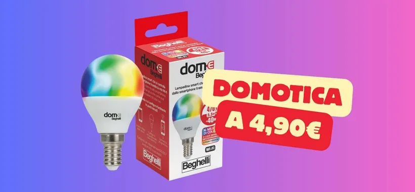 Beghelli: lampadina smart per domotica, tanti colori e prezzo mini (4,90€)