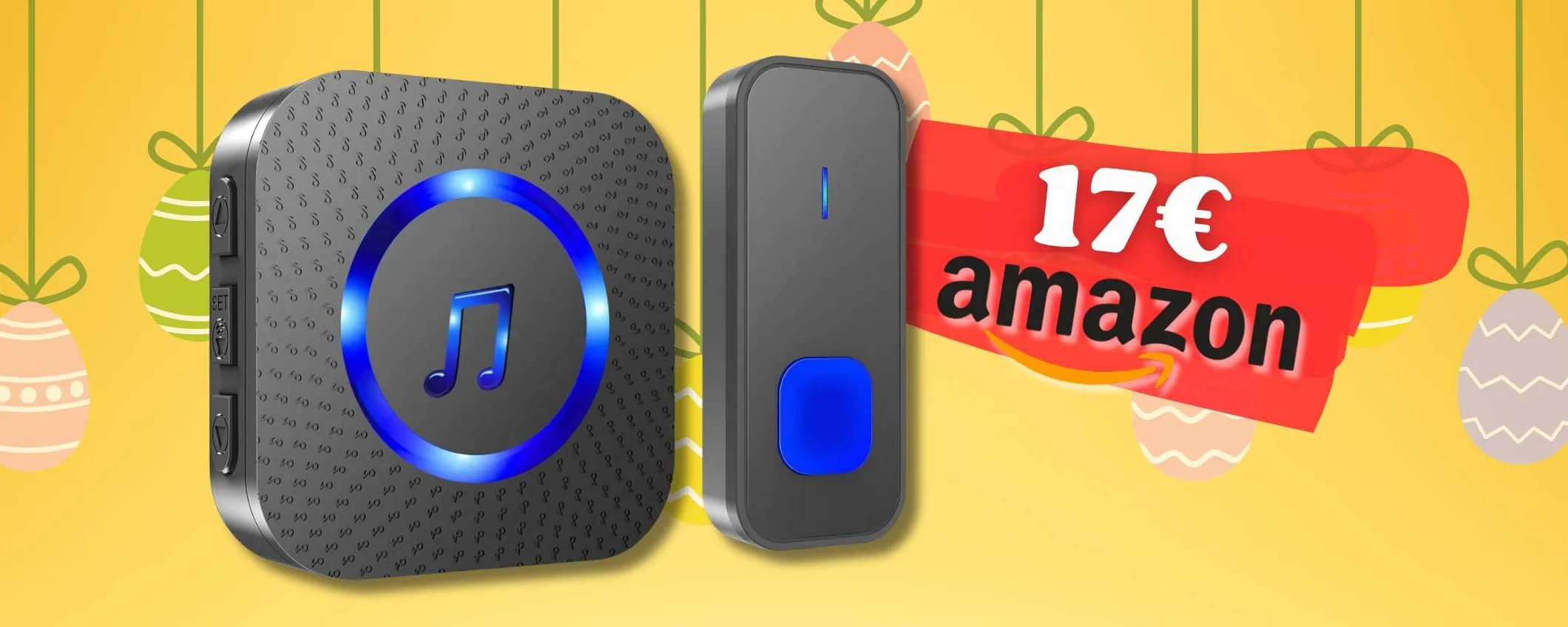 Campanello SENZA fili con portata 400metri: lo installi in 2 secondi (17€)
